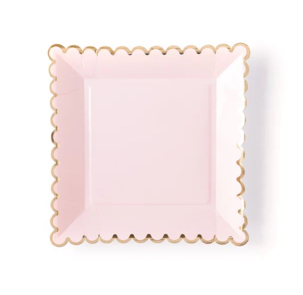 Blush Scalloped Plates