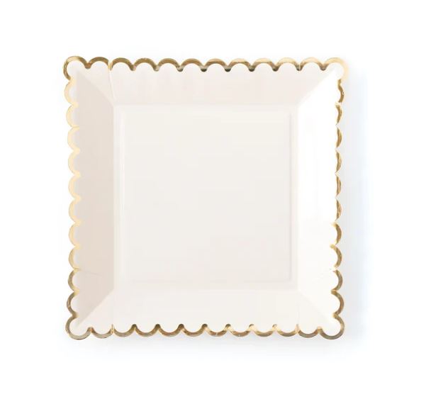 My Minds Eye Cream Scalloped Plates