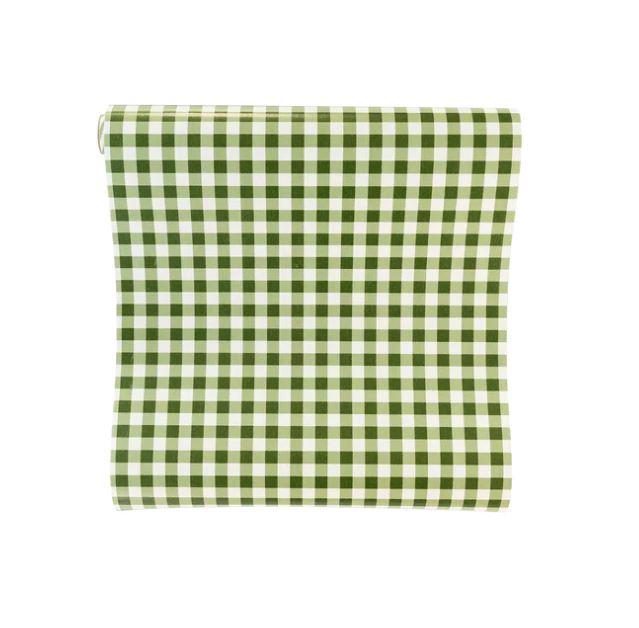My Minds Eye Green Gingham Paper Table Runner