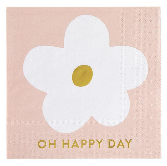 Oh Happy Days Flower Cocktail Napkins