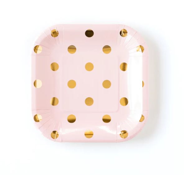 My Minds Eye Blush Polka Dot 7" Paper Plates