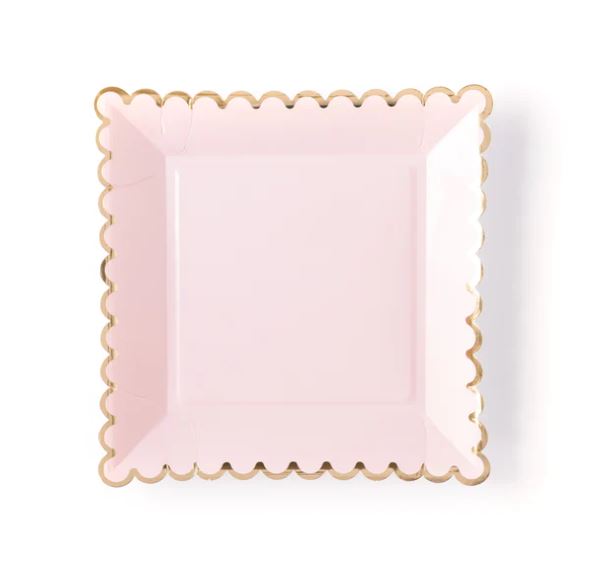 My Minds Eye Blush Scalloped 9" Paper Plates