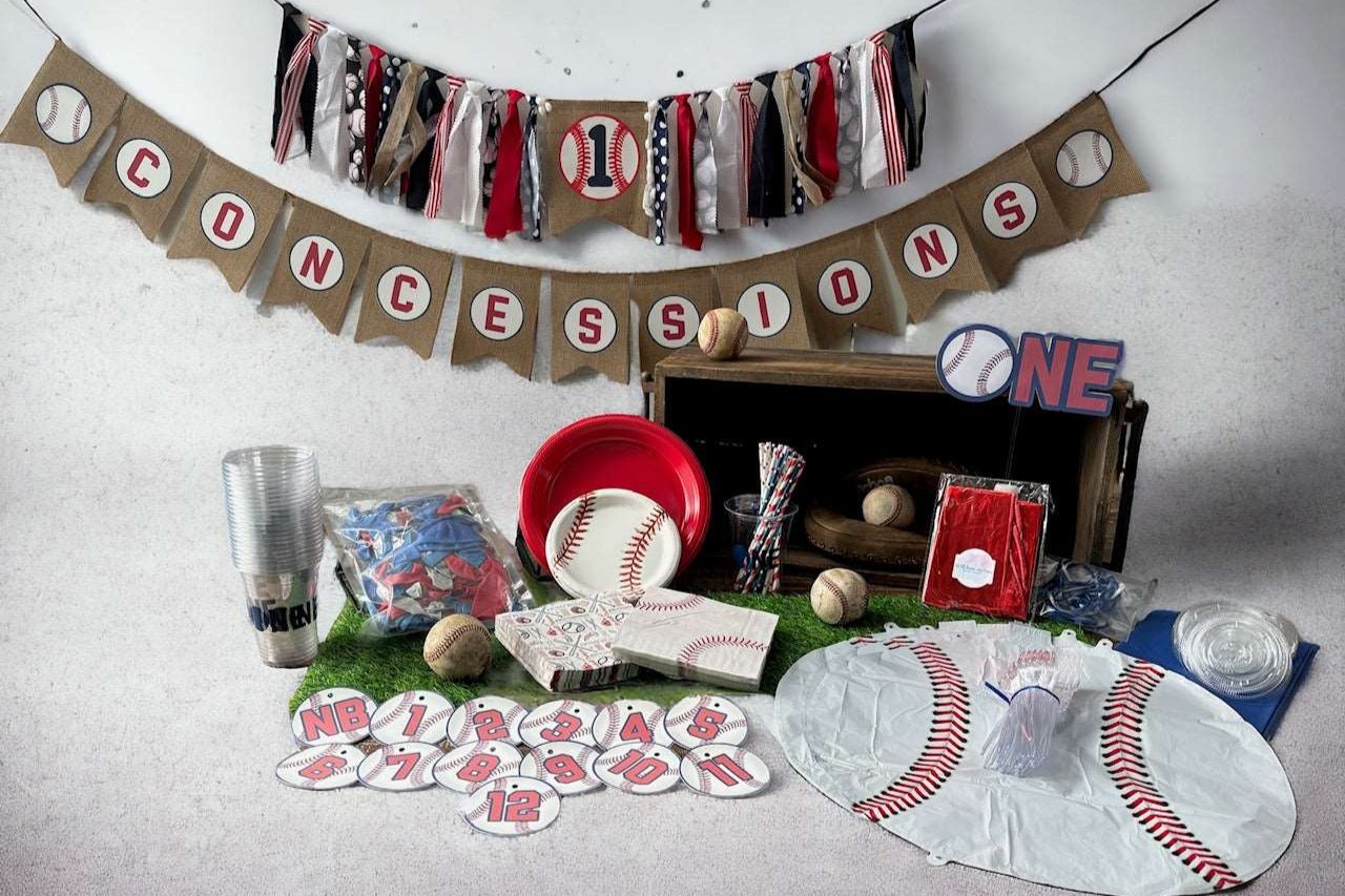 Baseball 1st Birthday Party for 24 Guests