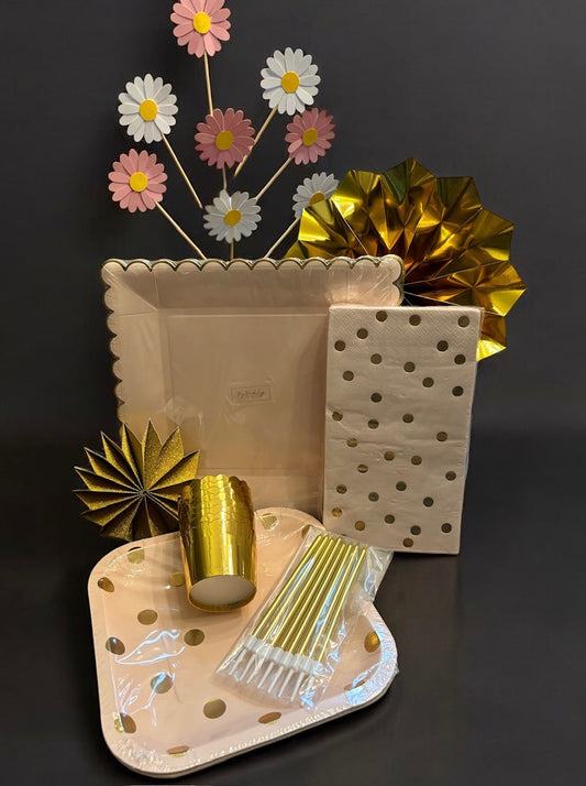 Pink and Gold Birthday Party Bag for 8