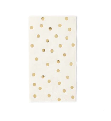 My Minds Eye Cream Polka Dot Dinner Napkins