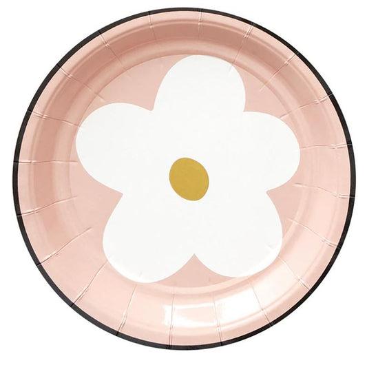Pink and White Daisy Cake Plates