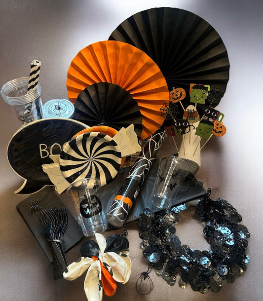 Black Halloween Party Kit